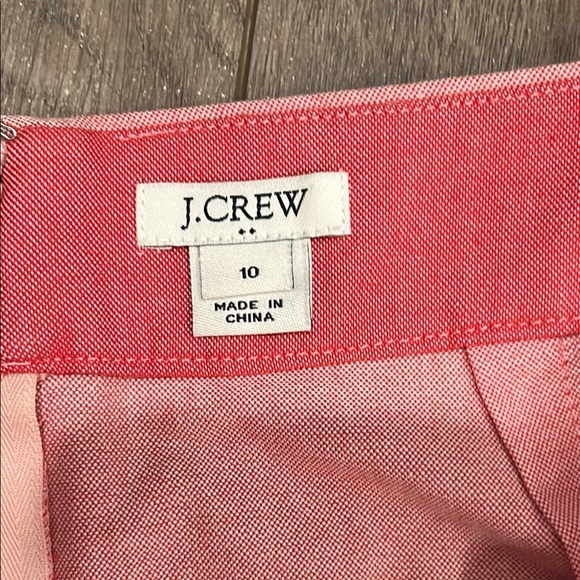 J. Crew Women’s Cotton Oxford Nantucket Ruffled Faux Wrap Pink Skirt Size 10 - Picture 2 of 9